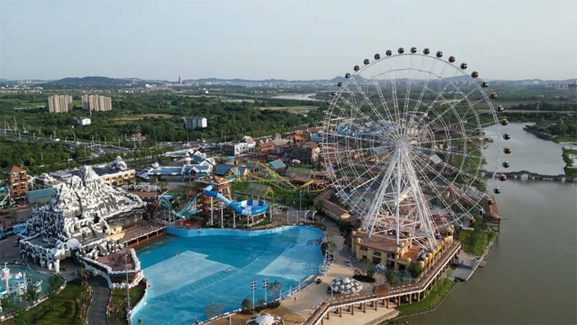 赣中首座综合性现代主题乐园！江西吉安欢乐世界水上游乐设备进入试滑验收阶段