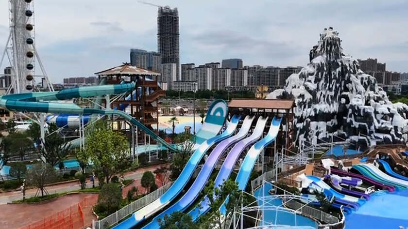 赣中首座综合性现代主题乐园！江西吉安欢乐世界水上游乐设备进入试滑验收阶段